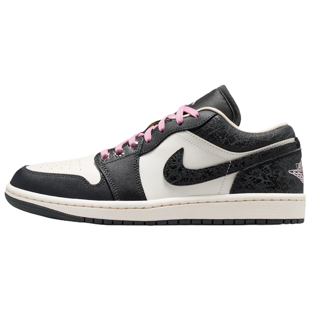 Jordan Air Jordan 1 Low top Vintage Basketball Shoes Unisex Carbon Black