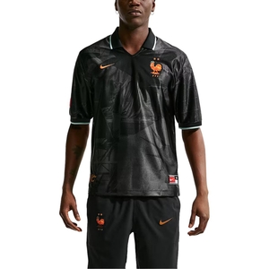 Nike FFF Soccer Jerseys Men's Coal Black/Igloo Blue/Metallic Copper Lapel
